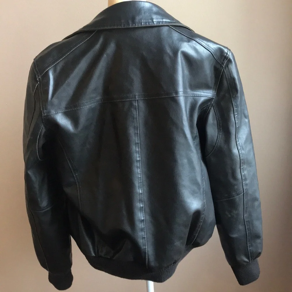 Tommy Hilfiger faux leather jacket Sz L - Picture 5 of 8